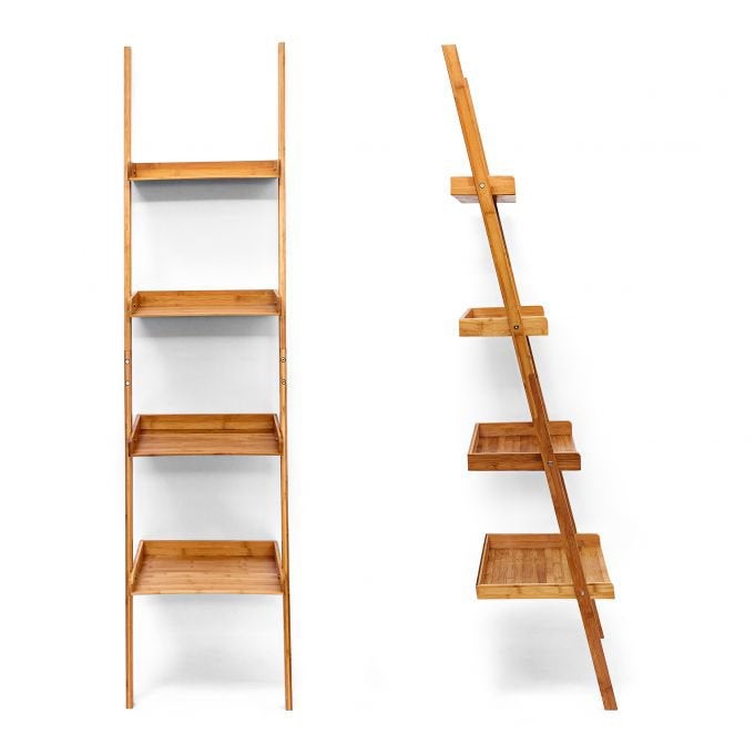 Ladder rek bamboe 4 etages, Ophalen, Nieuw