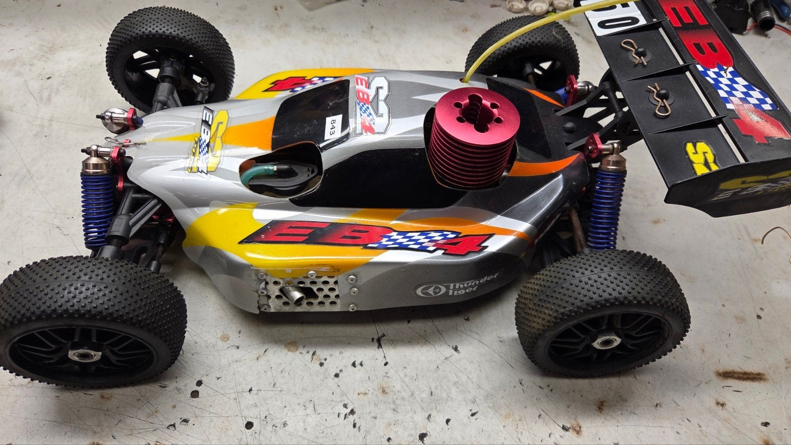 Te koop leuke thunder tiger, Gebruikt, Auto offroad, Ophalen of Verzenden, Schaal 1:8