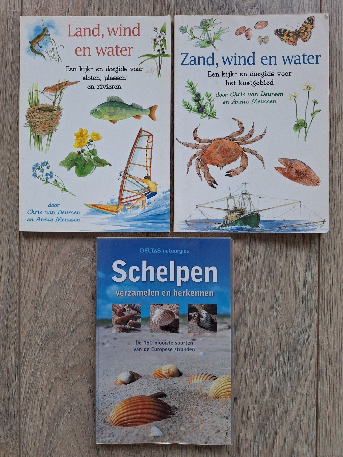 Boekjes over wind, water, land, zand en schelpen, Boeken, Natuur, Ophalen of Verzenden
