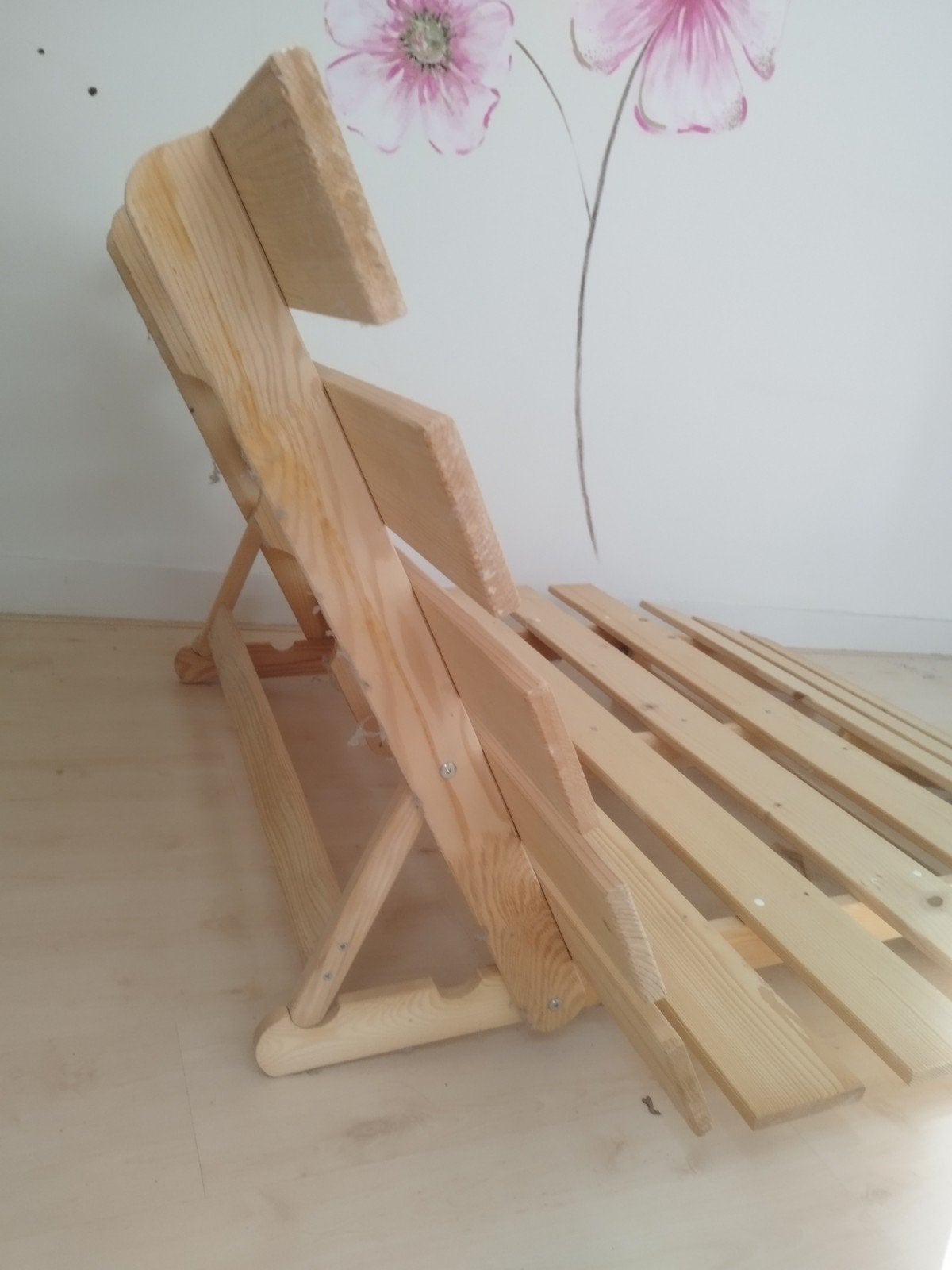 Houten bedframe/slaapbank verstelbaar, Huis en Inrichting, Slaapkamer | Bedden, Ophalen, Modern, Scandinavisch, 140 cm, 200 cm