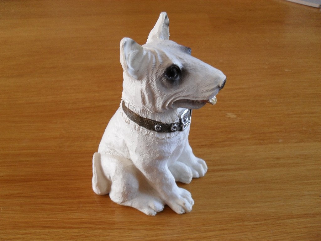 Beeldje van een Bull Terriër, Ophalen of Verzenden, Gebruikt, Dier