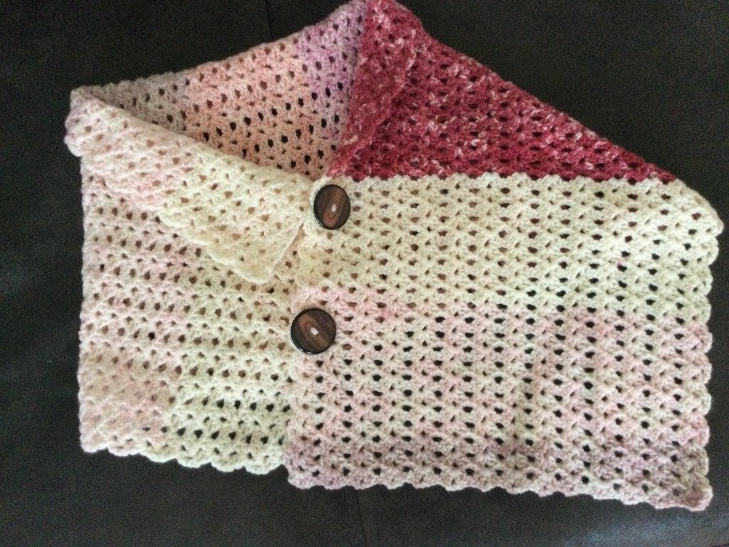 Handgemaakte Omslagdoek / Stola (Oud Rosé, Ophalen of Verzenden, Nieuw, Maat 46/48 (XL) of groter, Roze