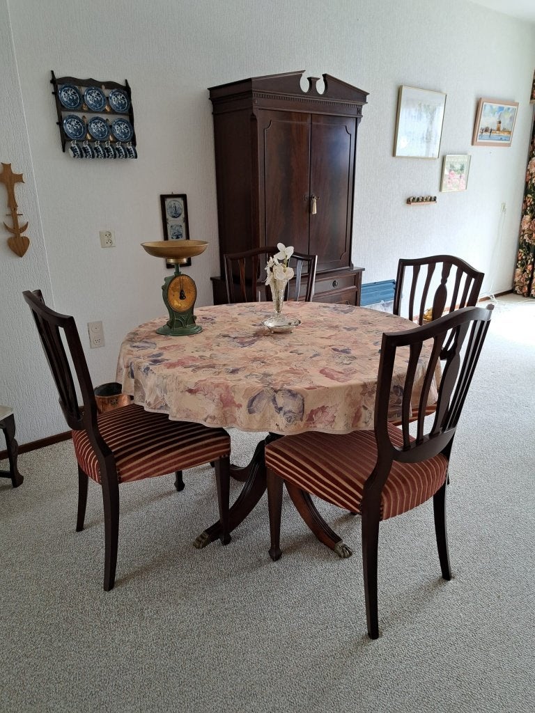 Eetkamerset, Ophalen, Zo goed als nieuw, Vintage, 4 tot 6 stoelen
