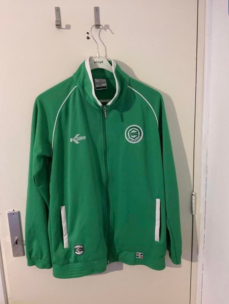 FC Groningen vest - Groen sportjack maat S, Ophalen, Overige typen, Maat 36 (S), Gedragen
