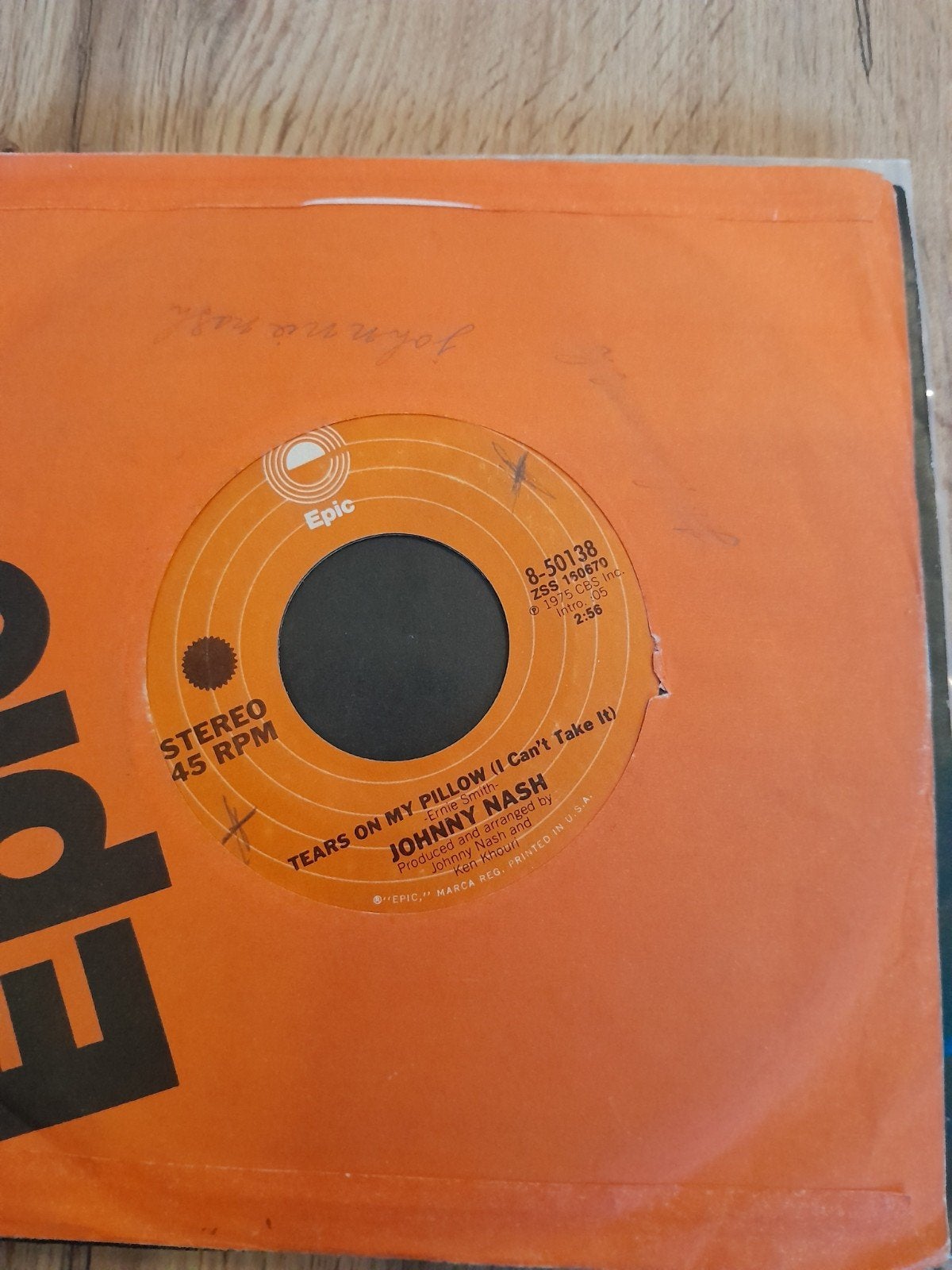 johnny nash 7 inch tears in my pillow, Ophalen of Verzenden, Zo goed als nieuw, Pop