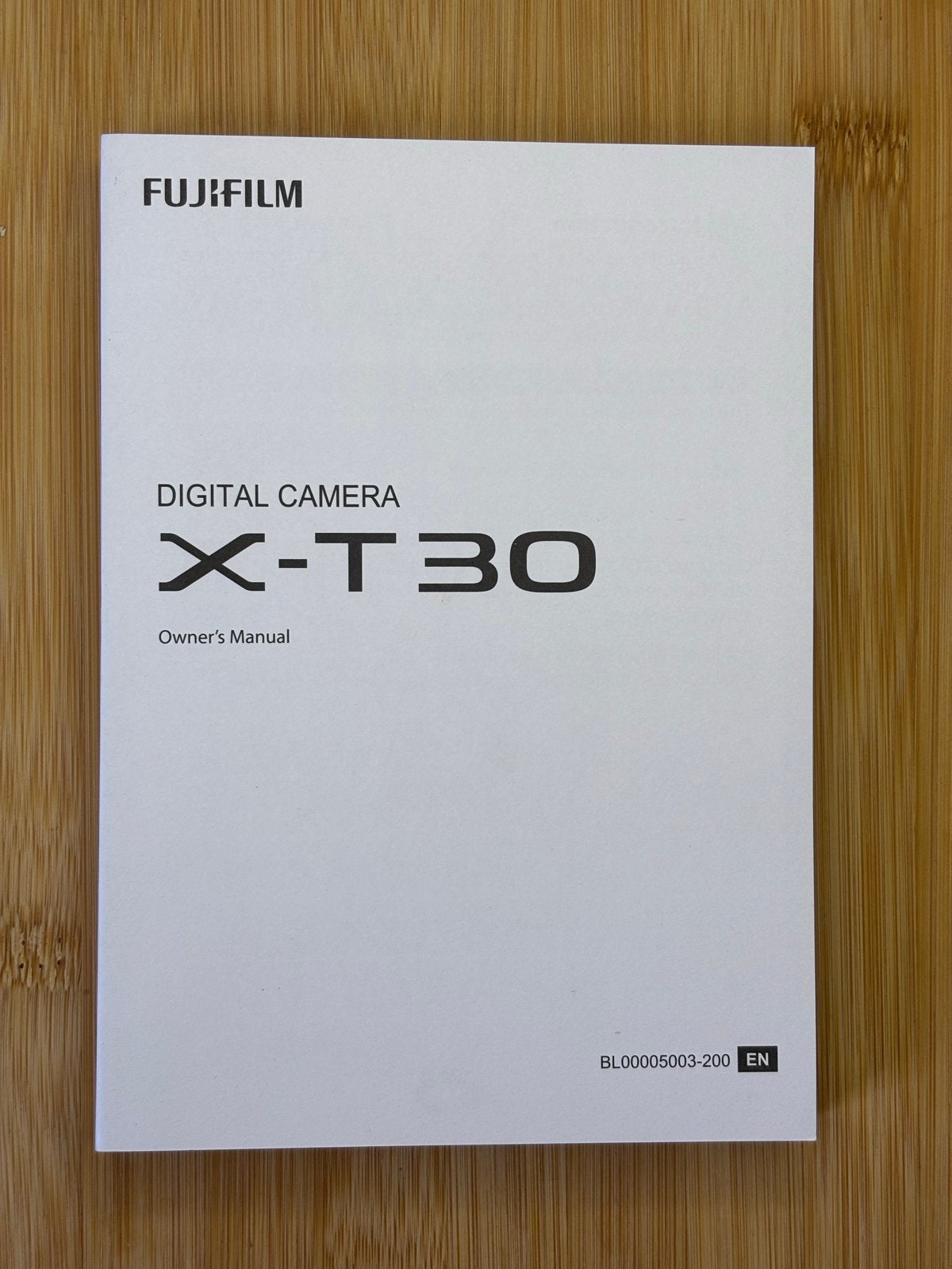 Fujifilm X-T30  Gebruikershandleiding engelstalig, Ophalen of Verzenden, Zo goed als nieuw, Geen optische zoom