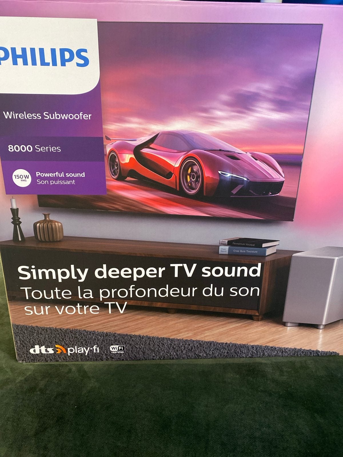 Philips 8000 Series Draadloze Subwoofer 150W, 150 watt of meer, Philips, Subwoofer, Verzenden