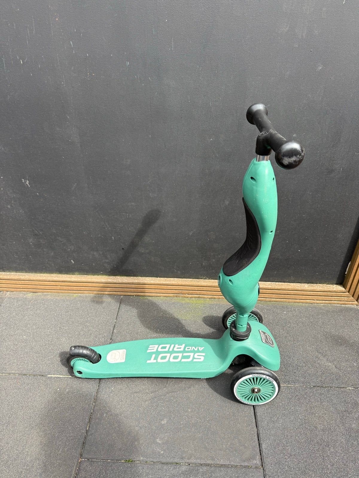 Scoot and Ride Highwaykick 1 - Mintgroen, Fietsen en Brommers, Steps, Ophalen, Gebruikt, Gewone step
