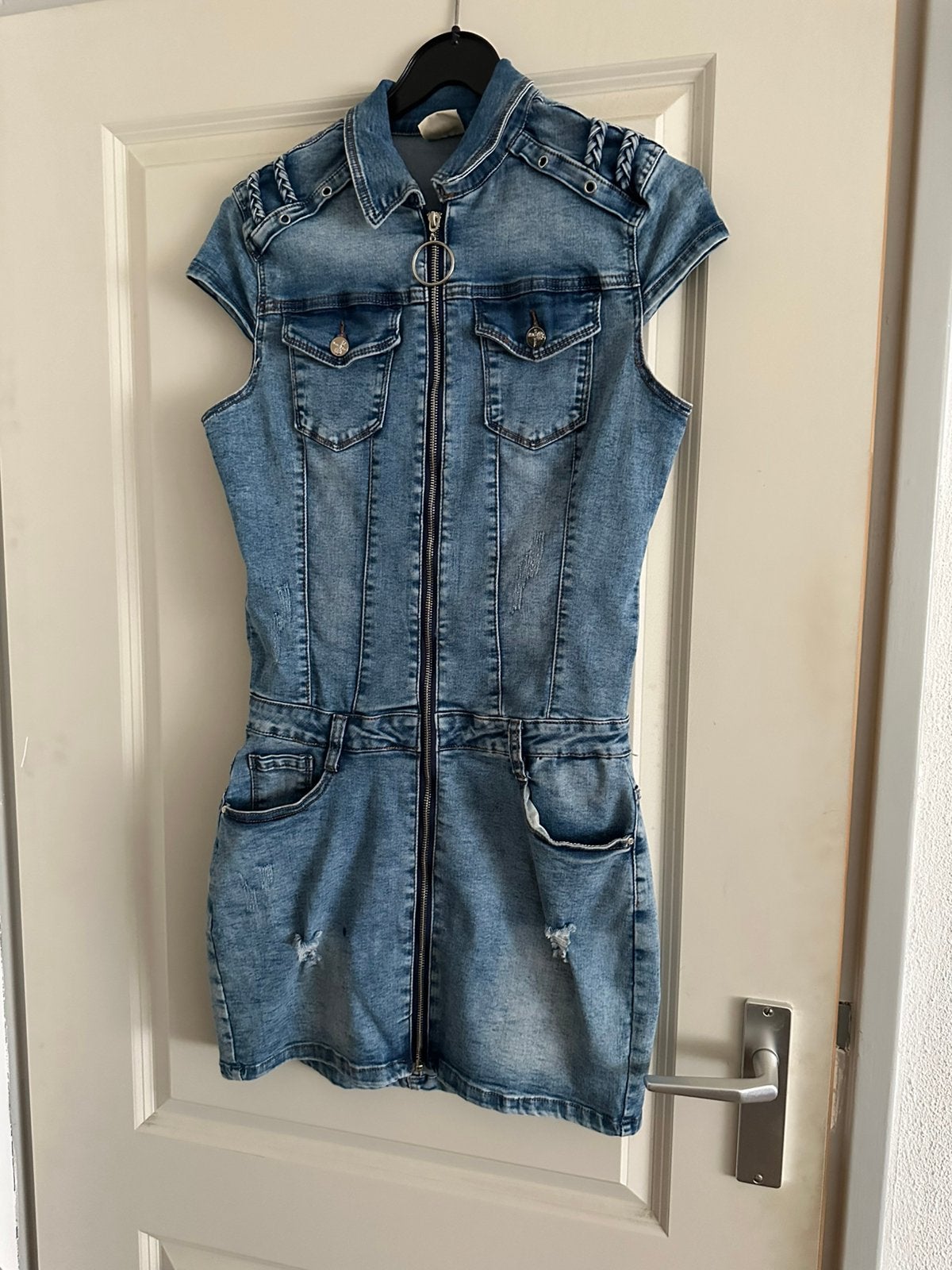 Leuke jeansjurk jumpsuit, Kleding | Dames, Jumpsuits, Ophalen of Verzenden, Zo goed als nieuw
