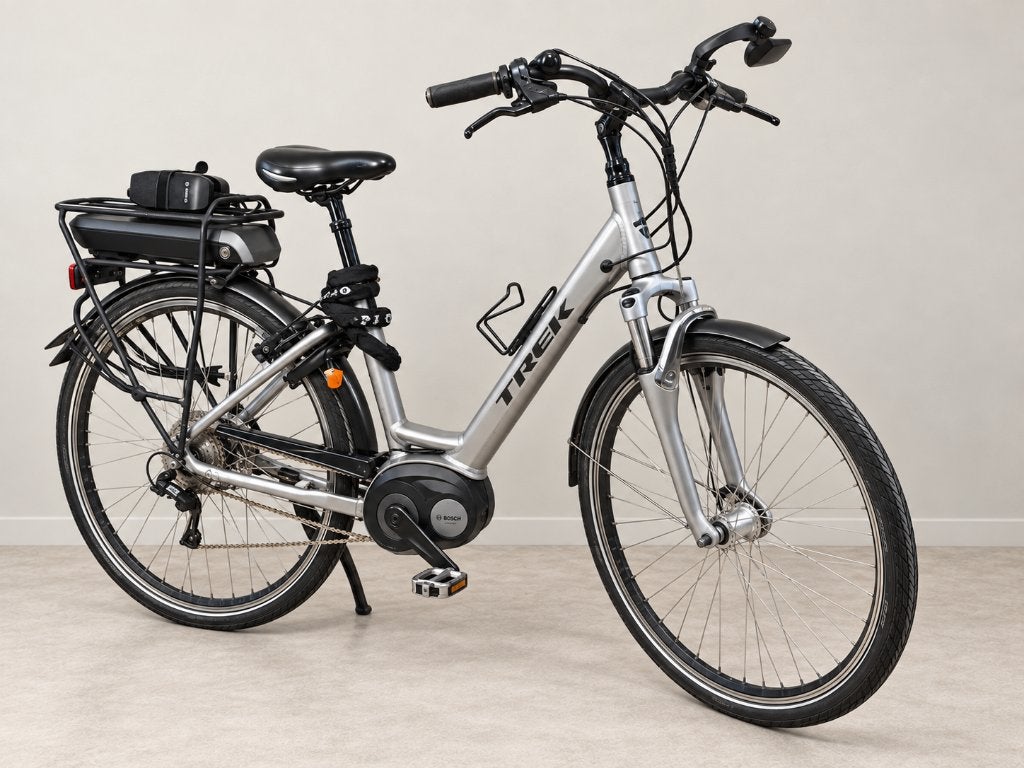 Trek TM500+ BLX e-bike – slechts 1.825 km -- met Extra accu, (Extra) lage instap, Zo goed als nieuw, Minder dan 47 cm, Schijfrem