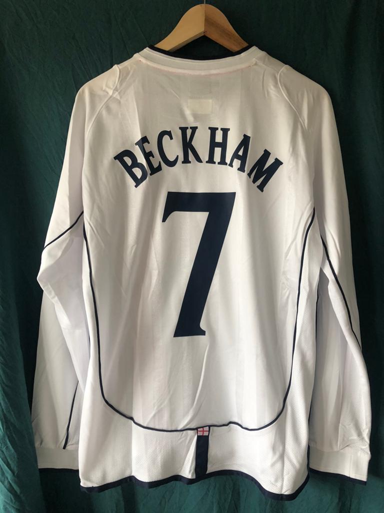 Beckham Engeland Retro voetbalshirt maat M, Verzamelen, Sportartikelen en Voetbal, Ophalen of Verzenden, Zo goed als nieuw, Buitenlandse clubs
