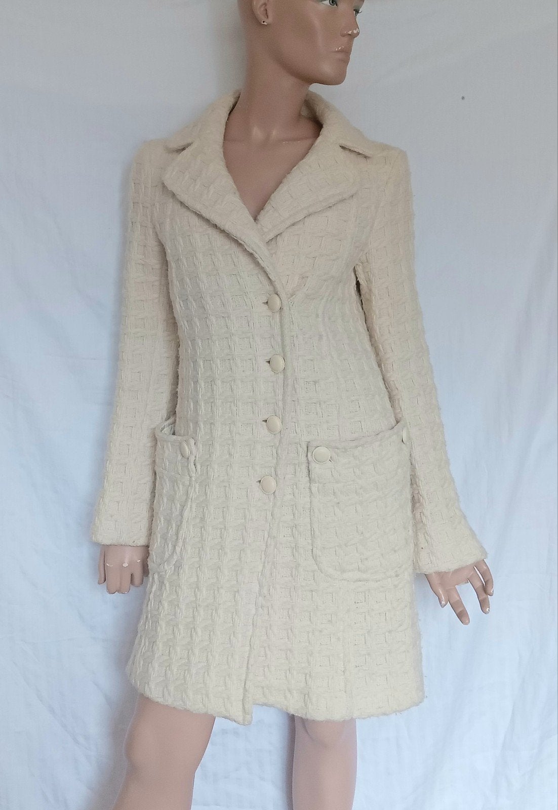 MAX CO ( MAX MARA ) Jas , Maat 38 , WOL, Ophalen of Verzenden, Zo goed als nieuw, Maat 38/40 (M), Wit
