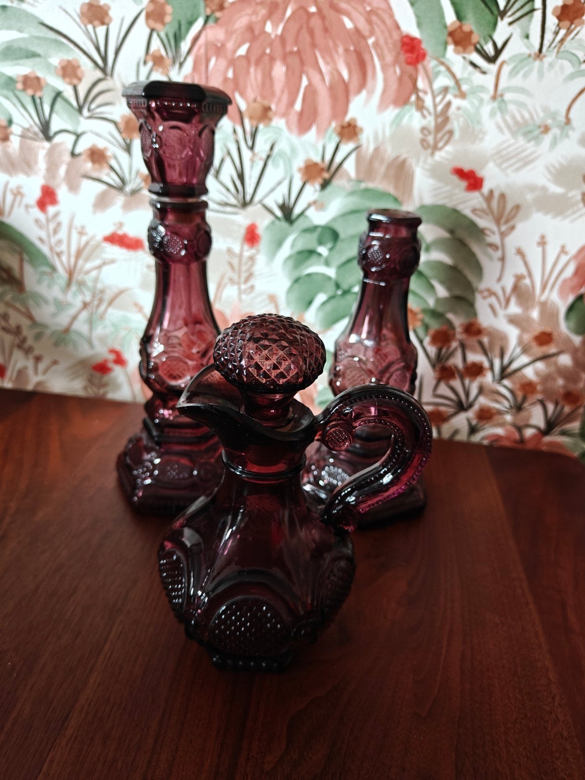 Vintage Avon Cappe Cod Ruby Glazen Karaffen Collectie, Ophalen of Verzenden