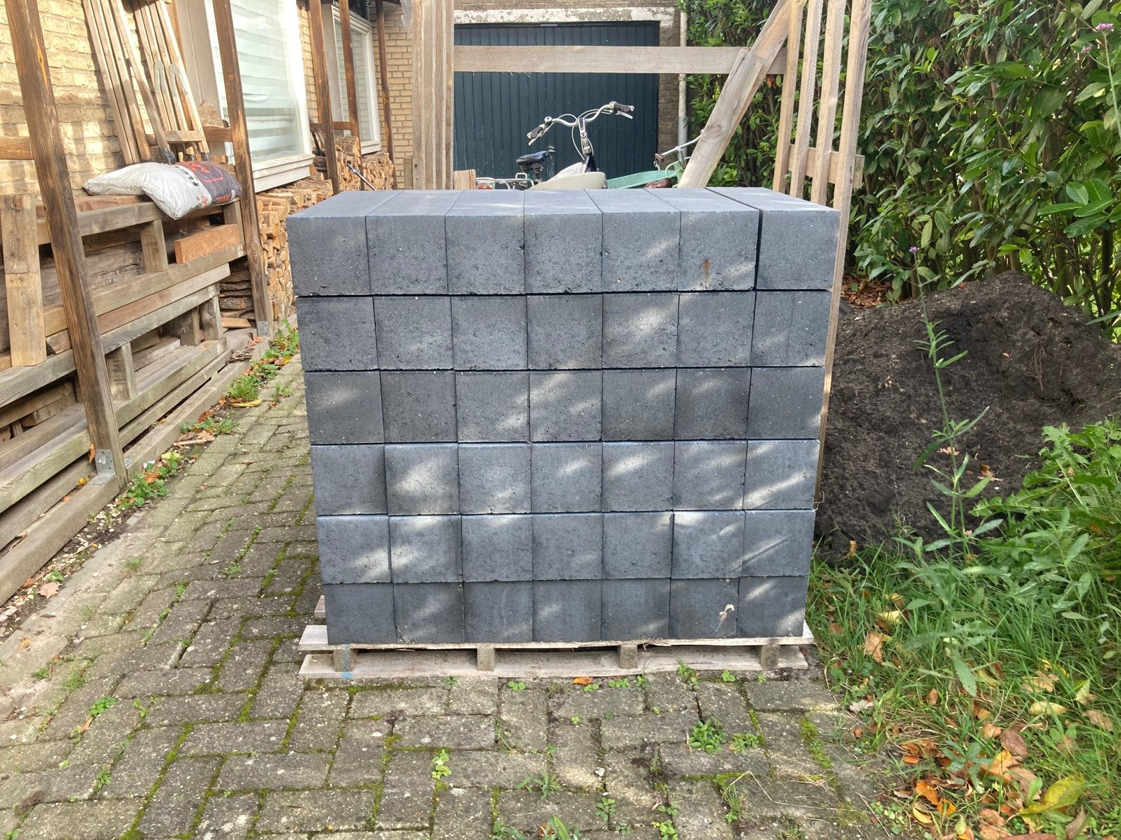 Stapelblokken 60x15x15 52 stuks, Tuin en Terras, Ophalen, Zo goed als nieuw, Beton, Overige typen