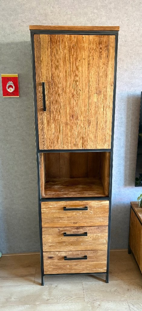 Romaro boekenkast, Ophalen, Met lade(s), Teakhout, 50 tot 100 cm