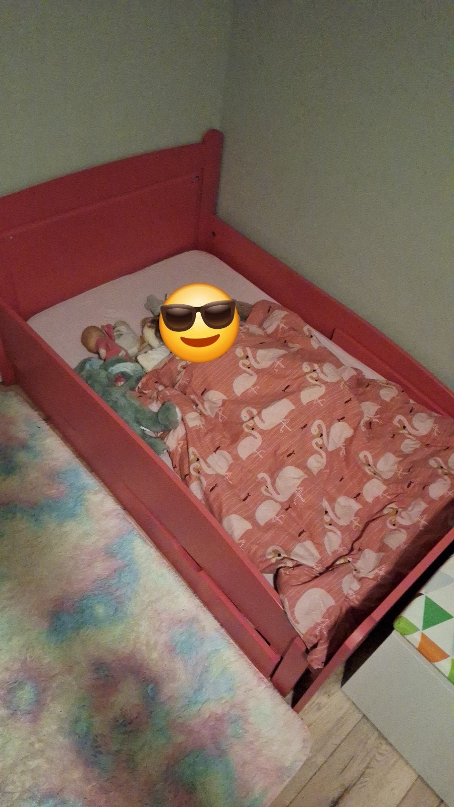 Uitschuifbaar roze peuterbed - Groeit mee met je kind!, Ophalen, 90 cm, Hout, Verstelbaar