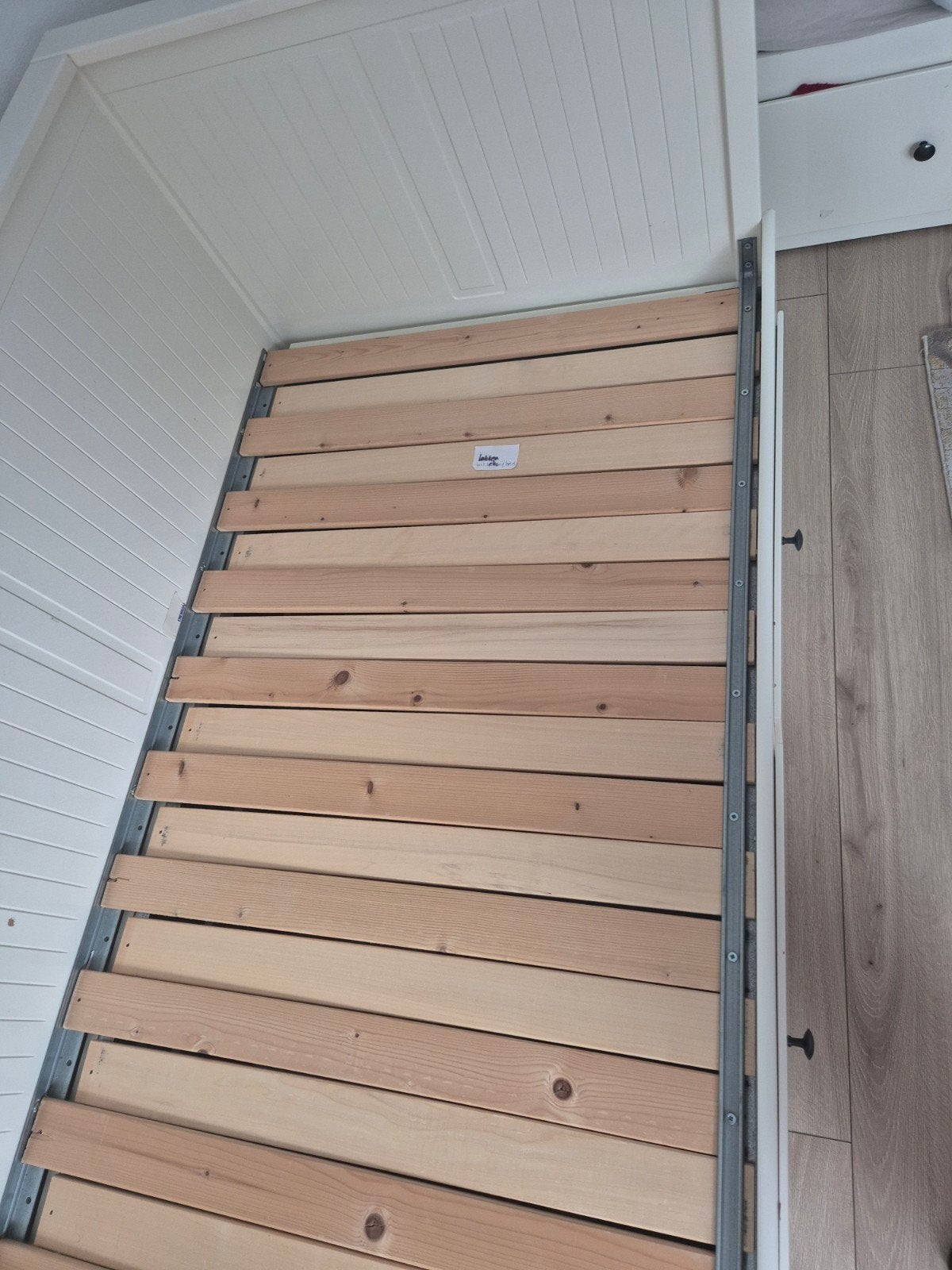 IKEA Hemnes bedbank met 3 lades en lattenbodem, Ophalen, Wit, Tweepersoons, Scandinavisch