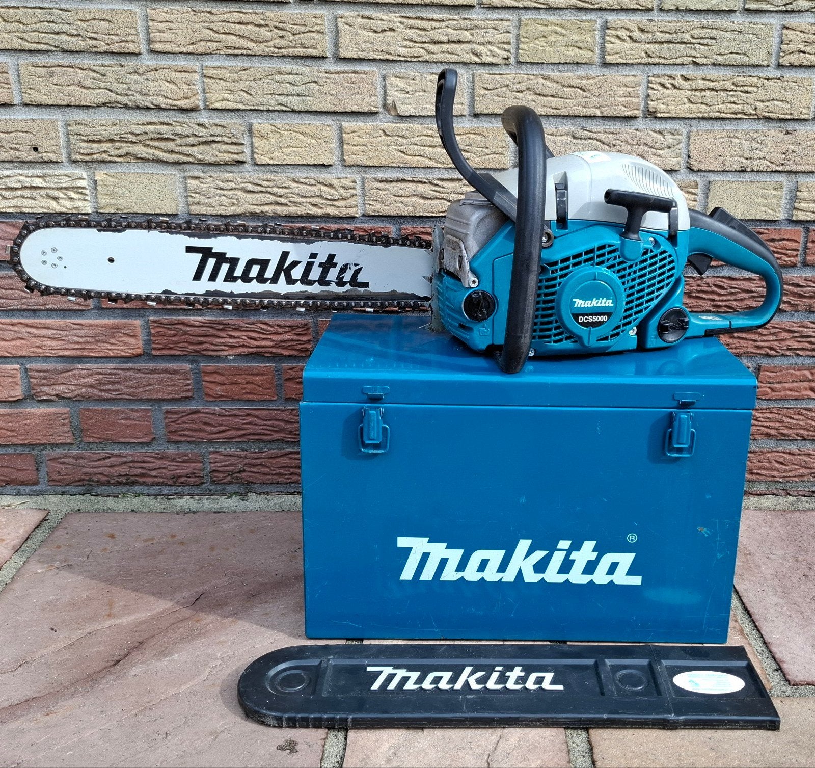 Makita DCS5000 kettingzaag bomenzaag benzine 2 takt aspen, Kettingzaag, Ophalen of Verzenden, Zo goed als nieuw, Makita