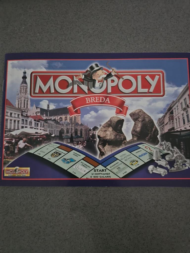 Monopoly Breda editie, Hobby en Vrije tijd, Gezelschapsspellen | Bordspellen, Ophalen of Verzenden, Zo goed als nieuw