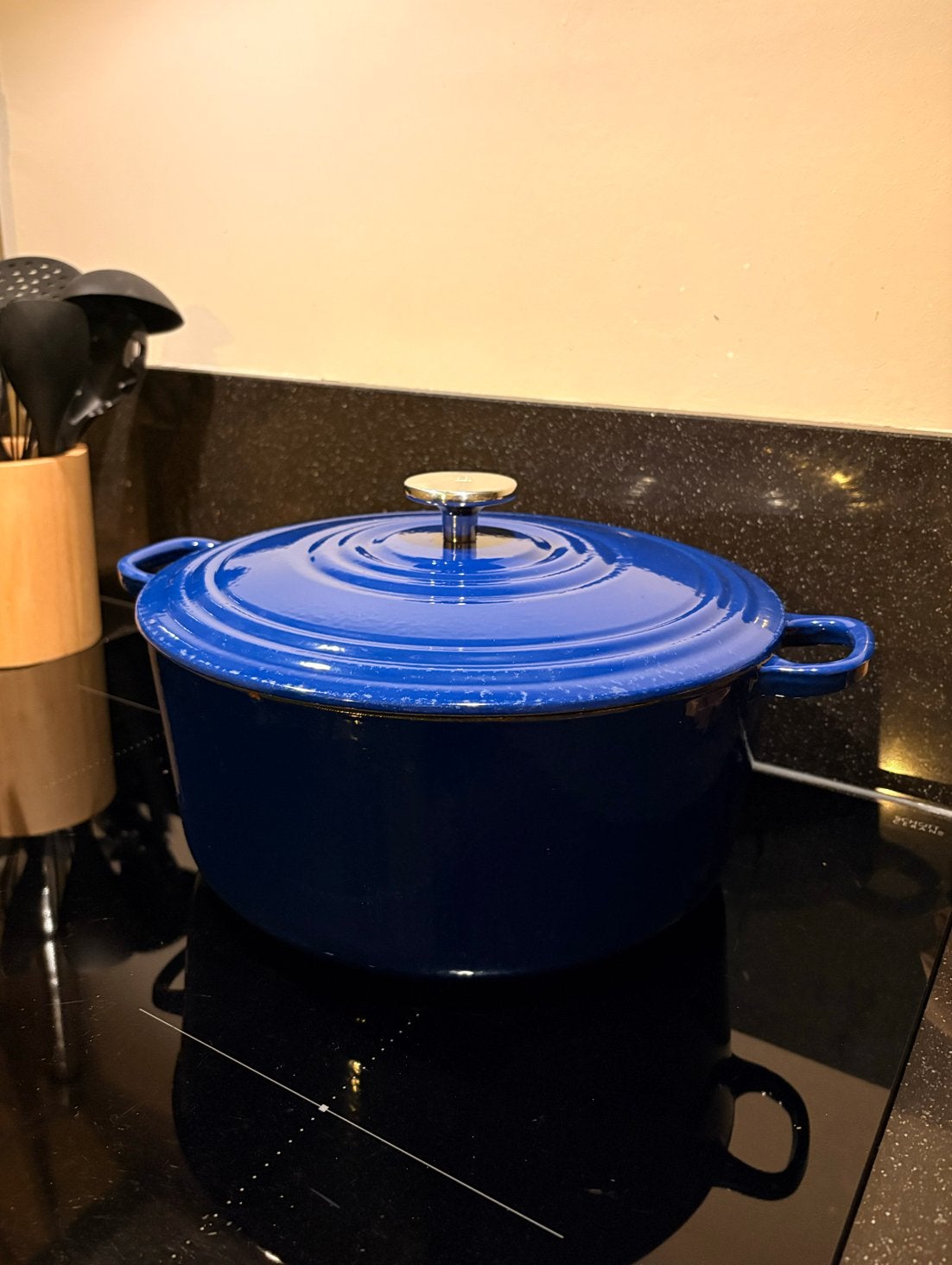BK Bourgogne braadpan - Blauw, Huis en Inrichting, Keuken | Potten en Pannen, Ophalen, Gebruikt, Met deksel, BK