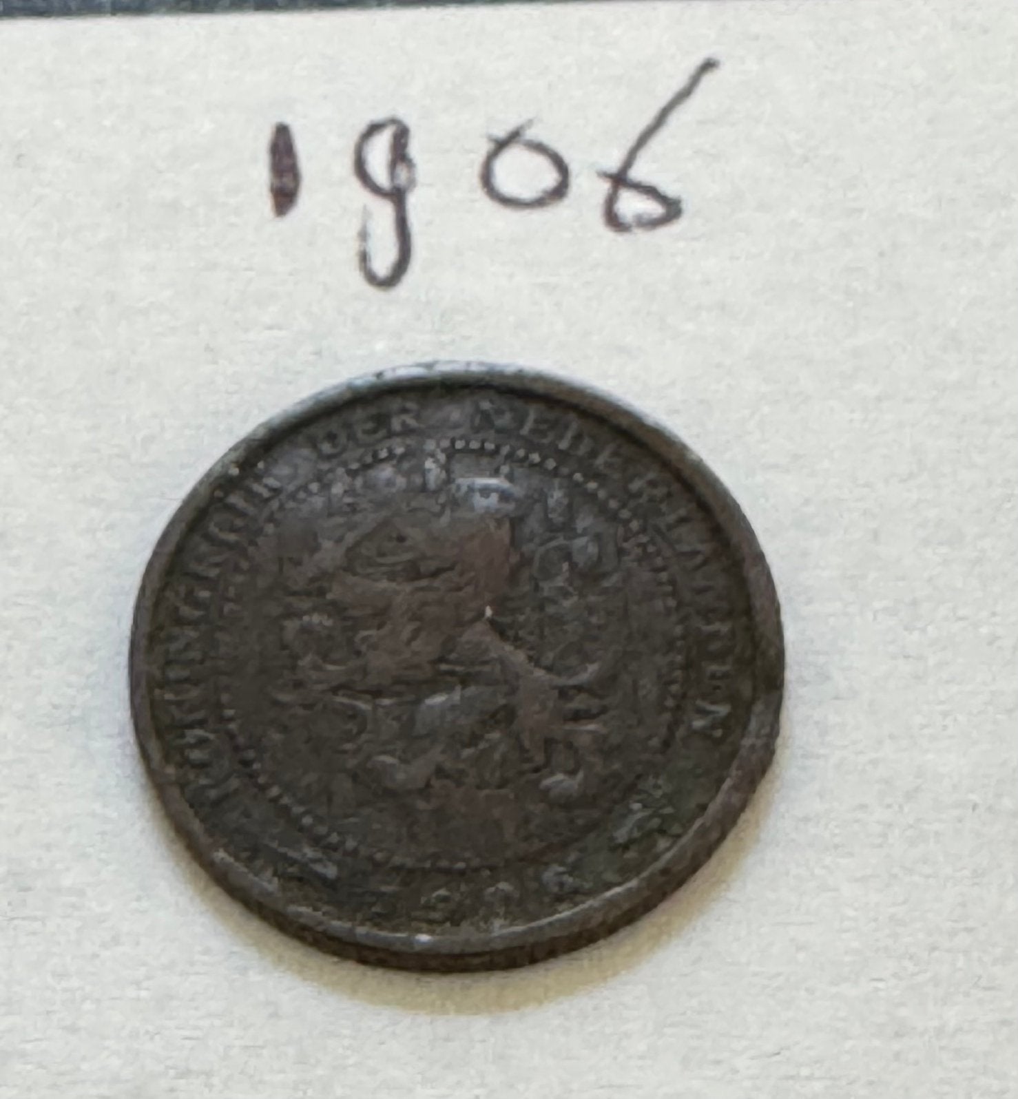 Halve cent brons 1/2 cent 1906 Koninkrijk der Nederlanden HR, Ophalen of Verzenden, Koningin Wilhelmina, Overige waardes