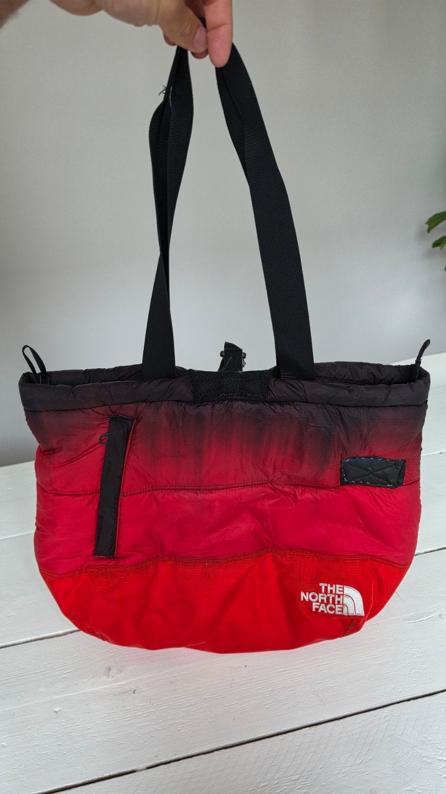 The North Face Nuptse tote tas - rood, Ophalen of Verzenden, Zo goed als nieuw