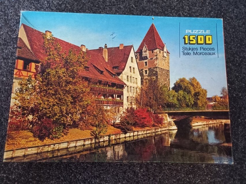 * Vintage puzzel Wild Horse Nurnberg 1500 st *, Ophalen of Verzenden, 500 t/m 1500 stukjes, Gebruikt, Legpuzzel