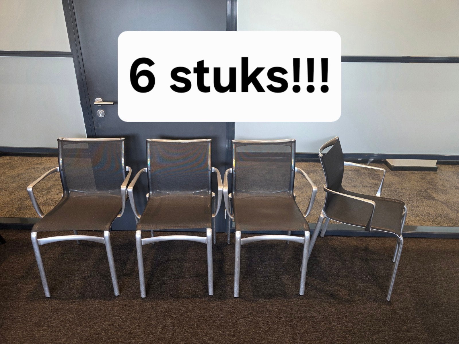 Alias Bigframe Stoelen (6!! stuks) - Alberto Meda (Designer), Ophalen, Design, Zo goed als nieuw, Grijs
