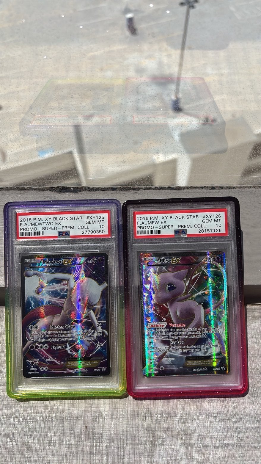 Mewtwo en mew XY black star psa 10, Ophalen of Verzenden, Zo goed als nieuw