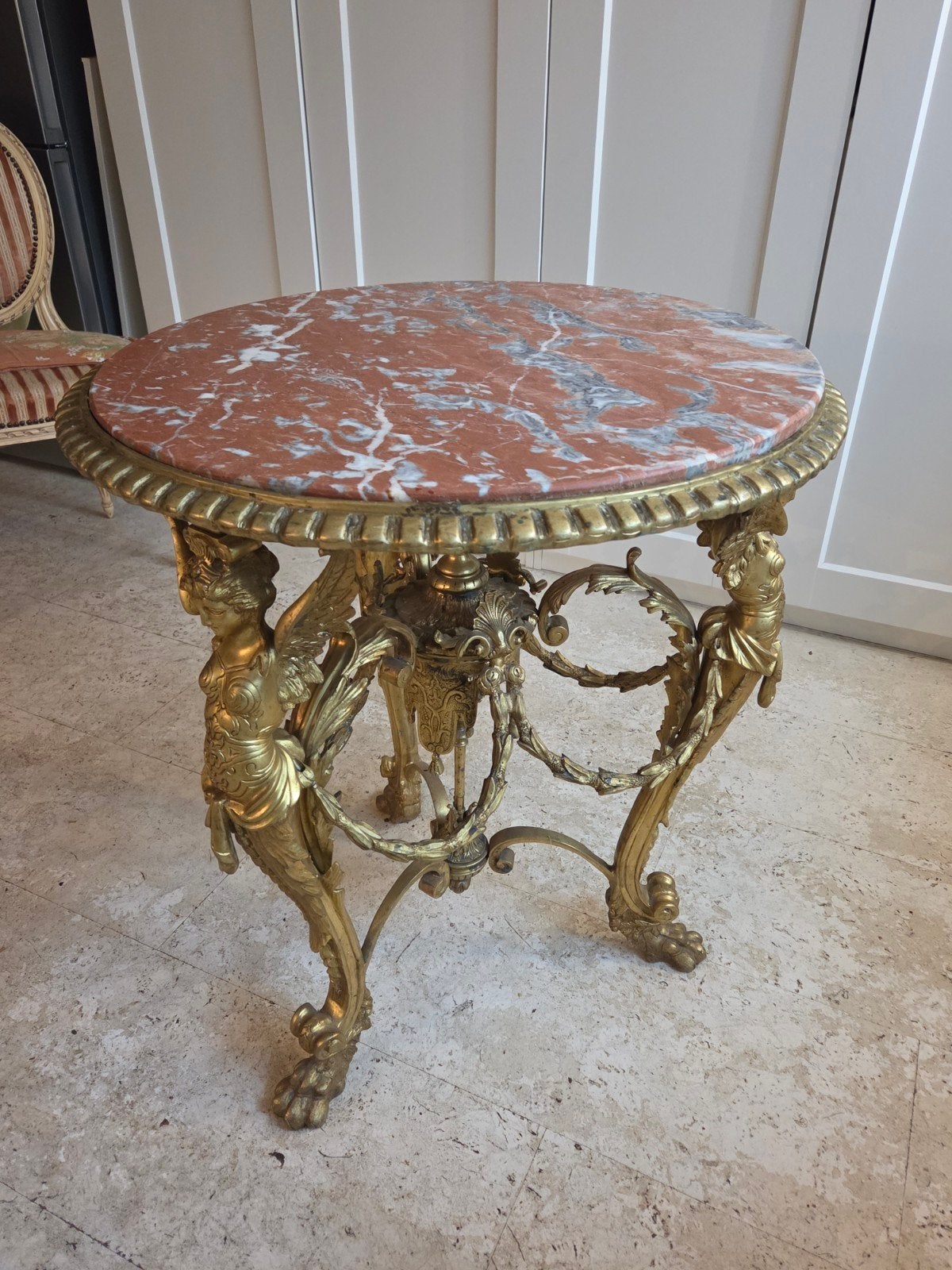 Hele mooie brons tafel, geen salontafel, Ophalen of Verzenden