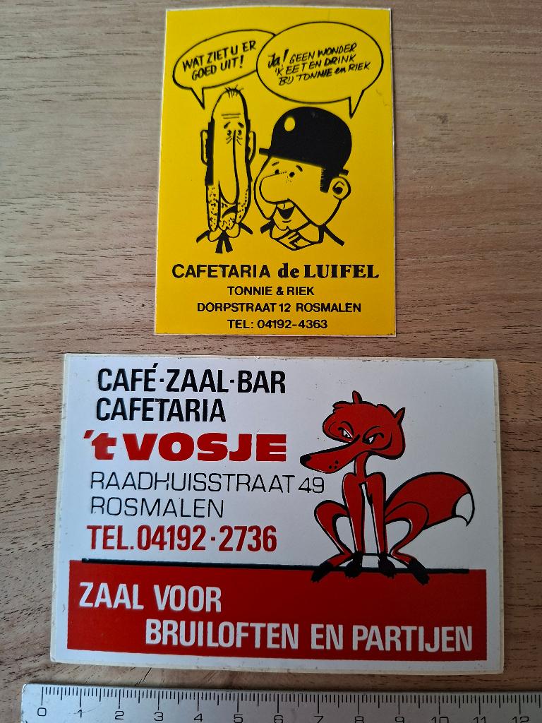 Stickers Rosmalen café bar, Ophalen of Verzenden, Zo goed als nieuw, Overige typen