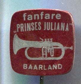 Fanfare Princes Juliana Baarland blik muziek speldje( L_208), Verzenden, Zo goed als nieuw, Merk, Speldje of Pin