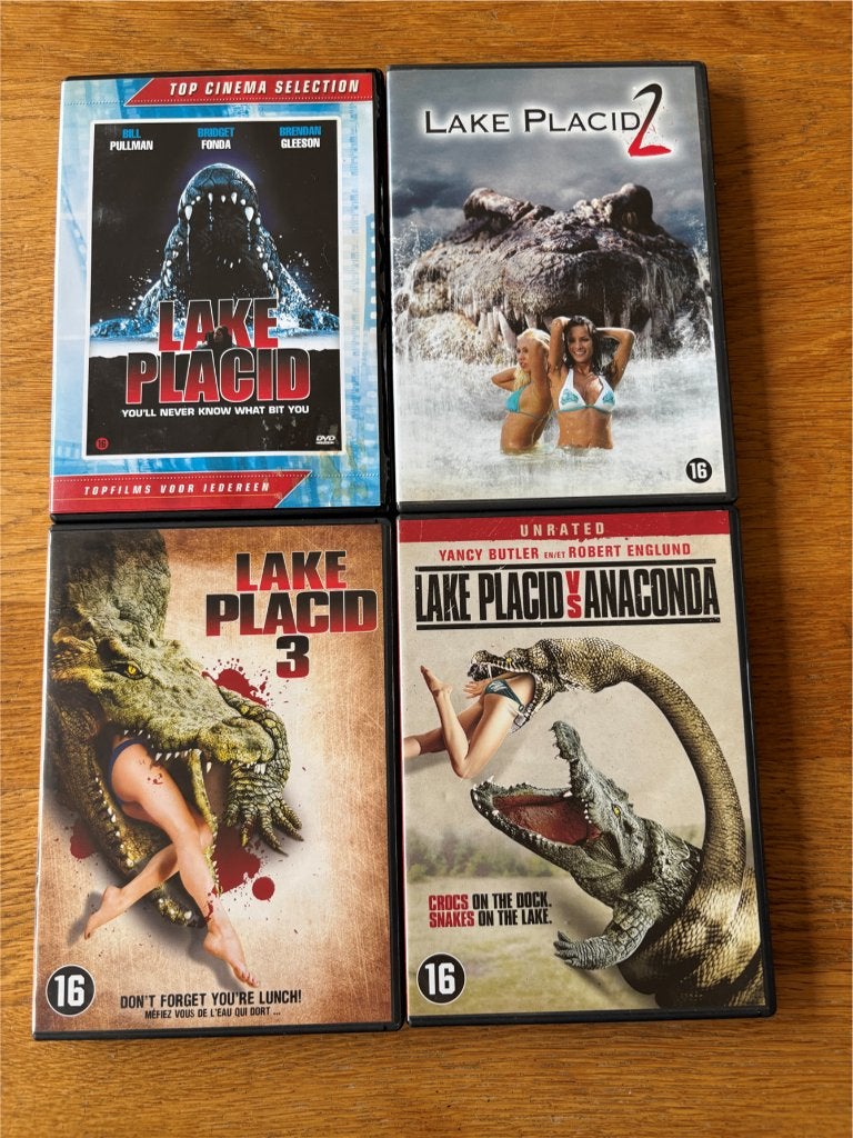 Dvd's Lake Placid 1 t/m 3 + Vs Anaconda - NL-Uitgaven, Vanaf 16 jaar, Nederlands, Monsters, Ophalen of Verzenden
