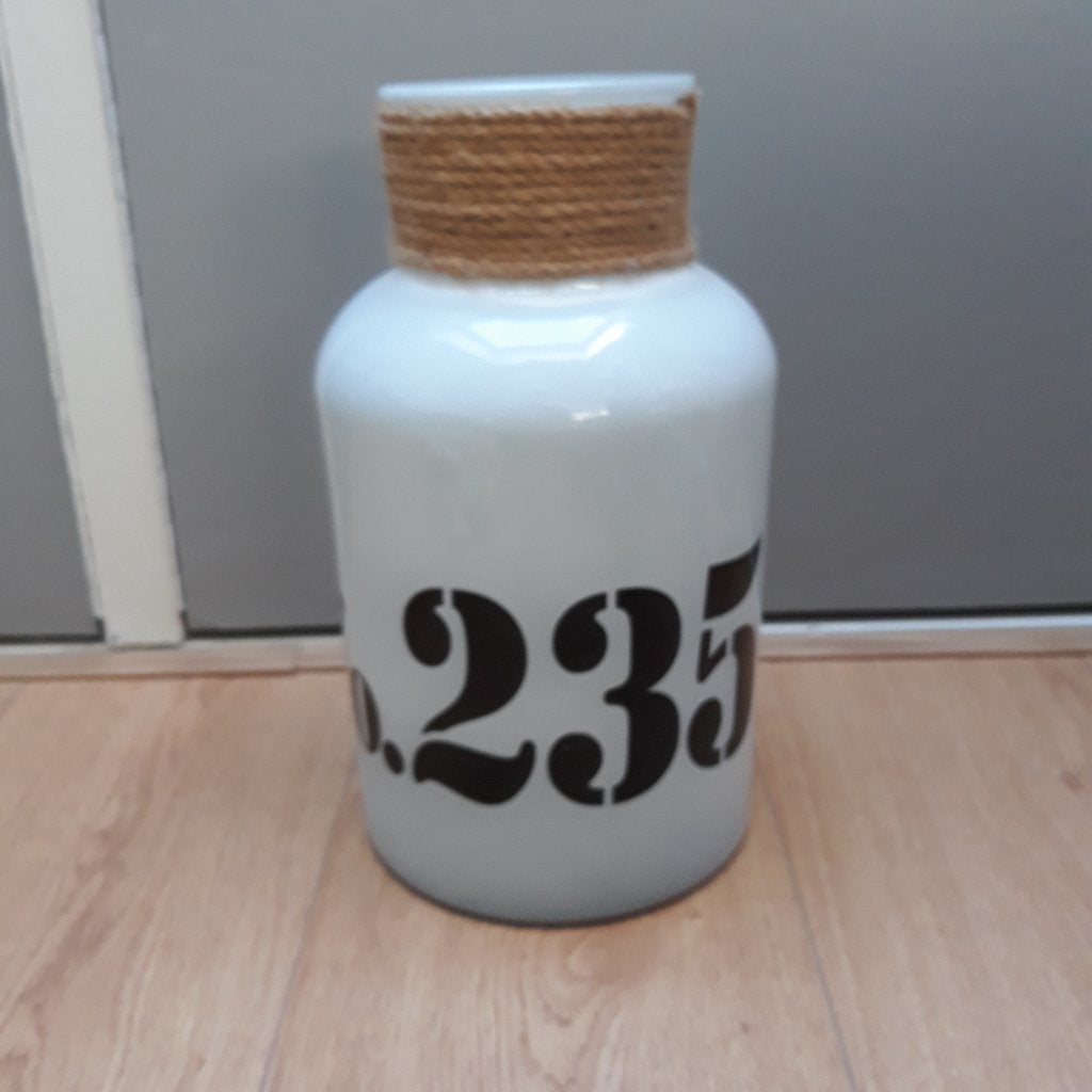 Witte glazen vaas, Ophalen, Nieuw, Glas, Wit