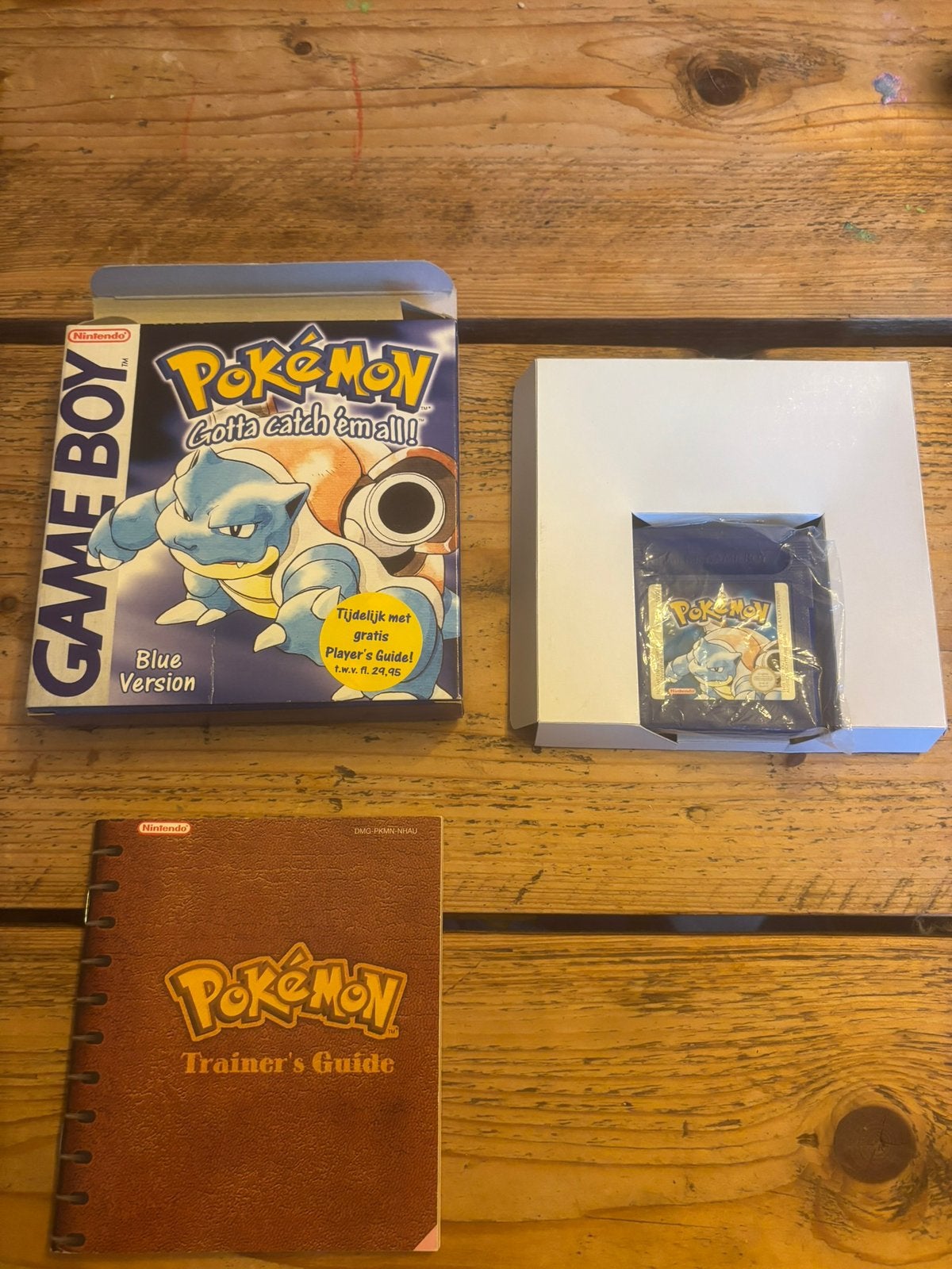Pokémon Blue Version Game Boy - Batterij vervangen en comple, Gebruikt, 1 speler, Ophalen of Verzenden, Role Playing Game (Rpg)