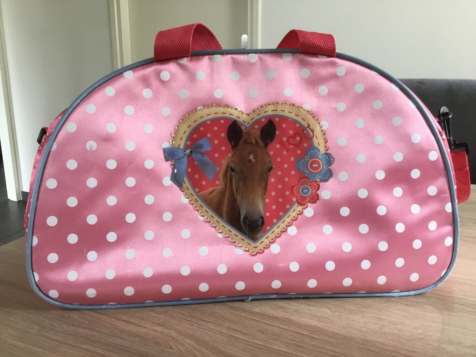 Tas met paarden print. Z.g.a.n., Dieren en Toebehoren, Ophalen, Zo goed als nieuw