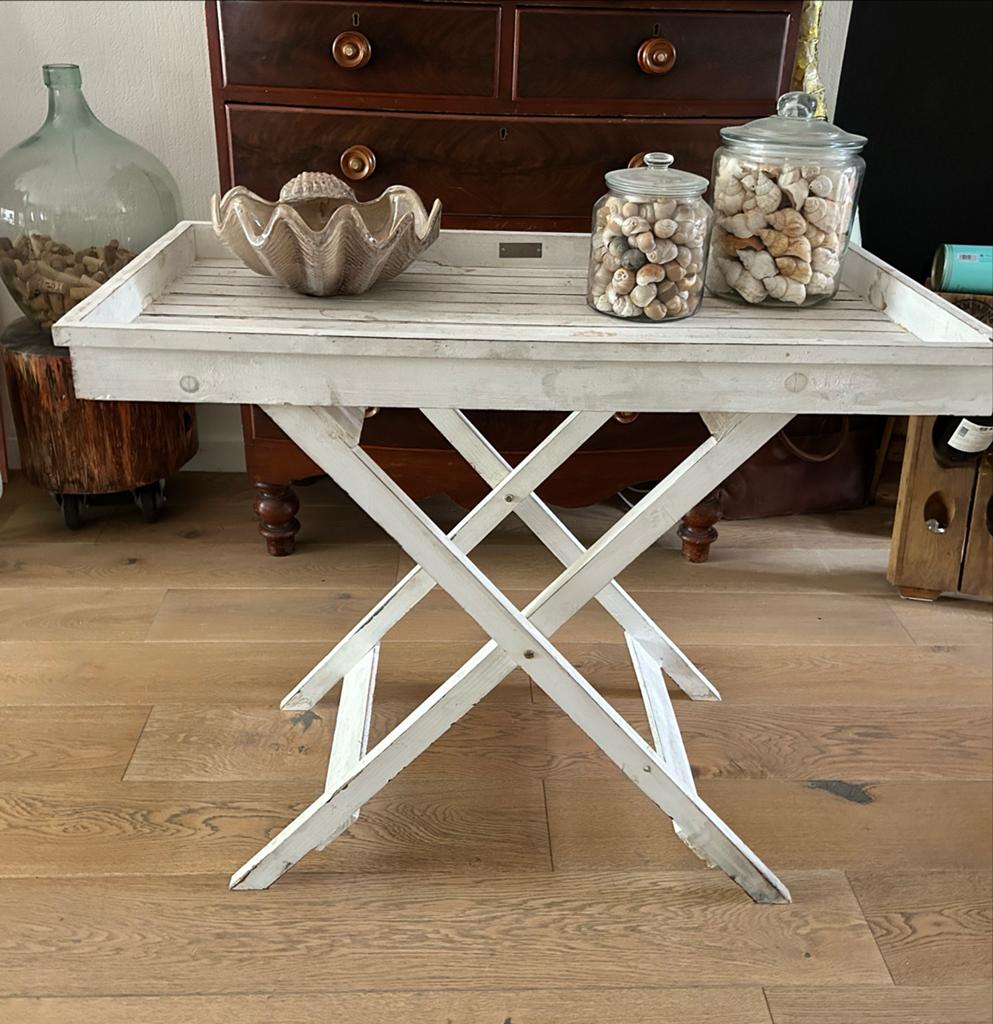 Lifestyle leuke white wash bijzettafel, Ophalen, Gebruikt, 75 cm of meer, 60 cm of meer