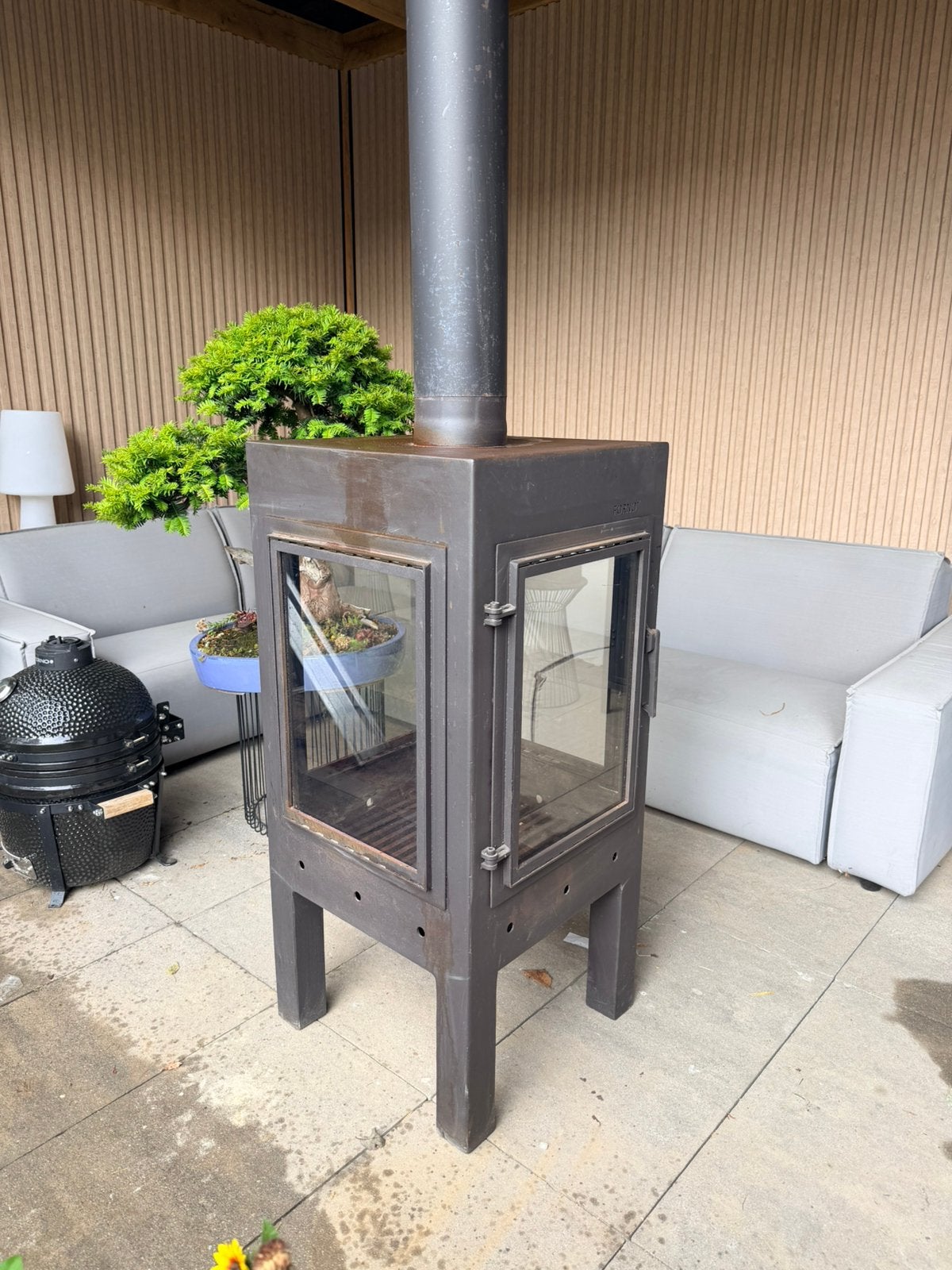 Forno Digna XL 50x50x110cm LBH, gecoat. Houtkachel, Tuin en Terras, Tuinhaarden, Ophalen, Zo goed als nieuw