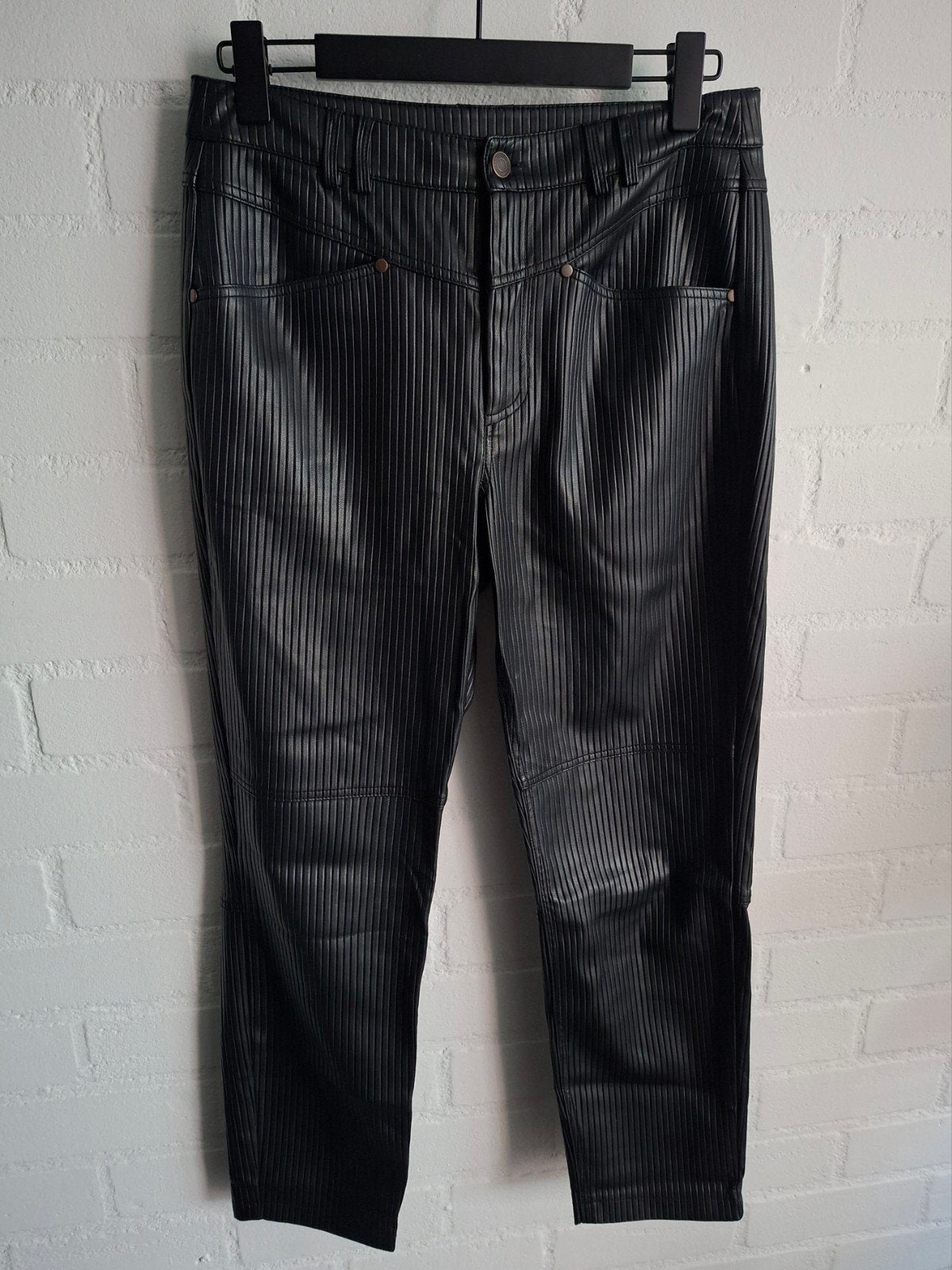 Fifth House leren broek Maat: 38, Maat 38/40 (M), Zwart, Ophalen of Verzenden, Zo goed als nieuw