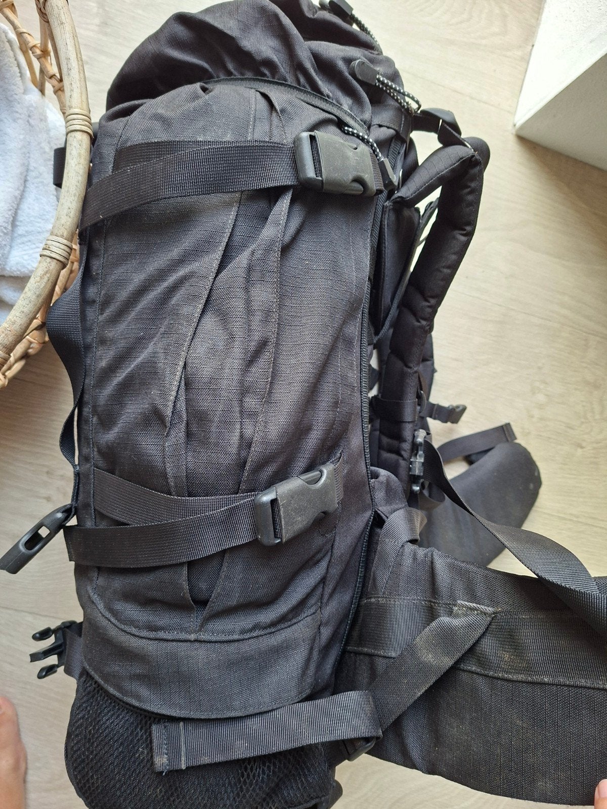 Zwarte 60 Liter Backpack - Ideaal voor Trekking, Sieraden, Tassen en Uiterlijk, Overige merken, Gebruikt, Ophalen of Verzenden