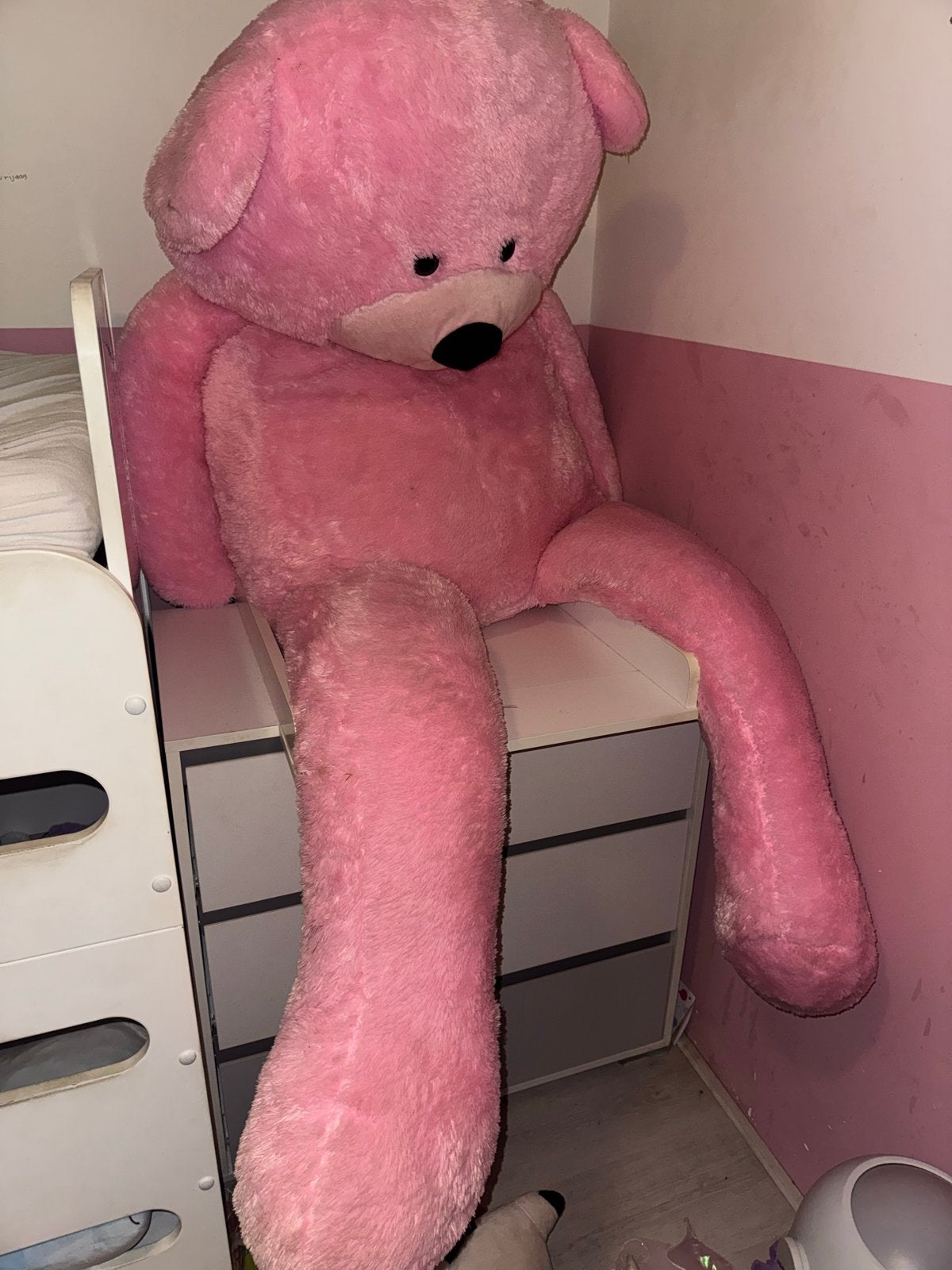 Grote Roze Knuffelbeer 180 cm - Ideaal om op te liggen, Kinderen en Baby's, Ophalen, Gebruikt, Beer, Roze