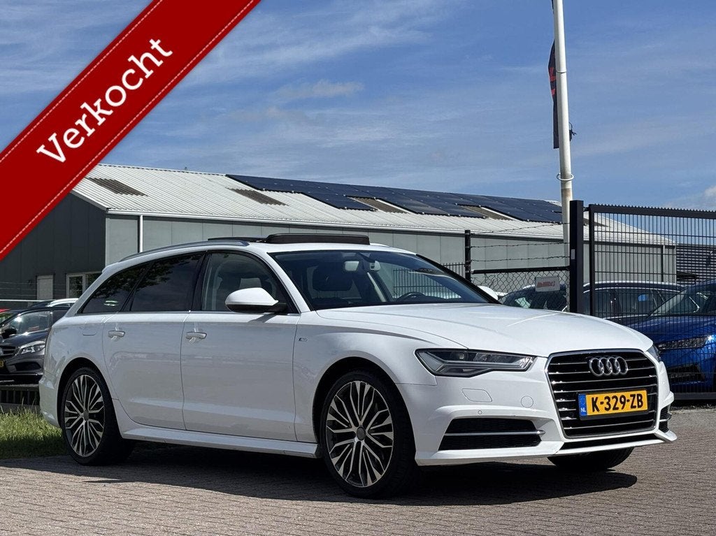 Audi A6 Avant 1.8 TFSI ultra Premium Edition pano memory sea, Auto's, Audi, Euro 6, Wit, Leder, 1600 kg