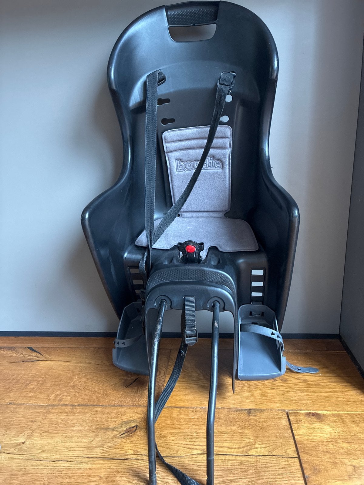 Polisport Boodie Achterzitje Fiets - Zwart, Fietsen en Brommers, Ophalen, Achterzitje, 0 t/m 18 kg, Gebruikt