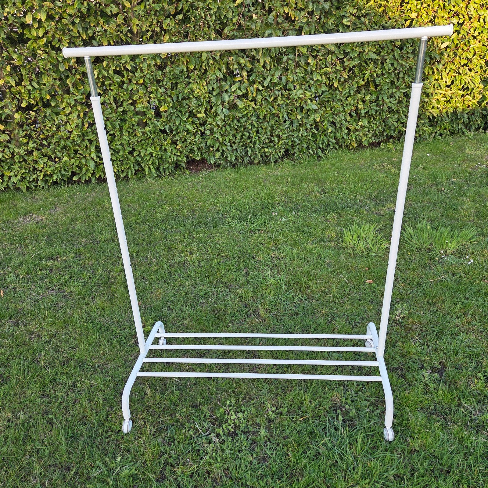 Ikea kledingrek Rigga wit verrijdbaar, Ophalen, Met wielen, Gebruikt