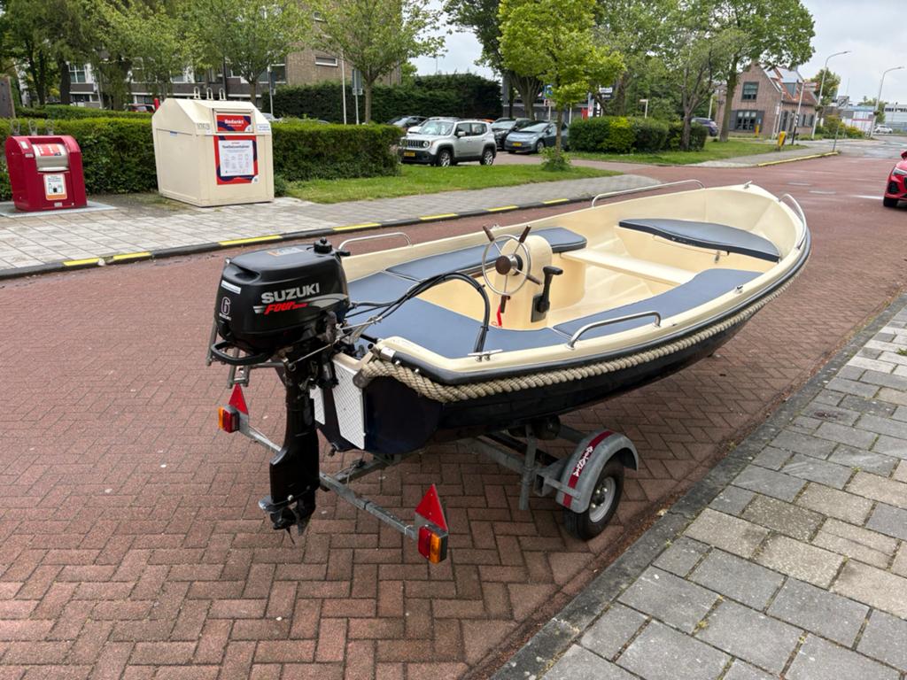 Corisva 430 classic sloep grachtenboot 6 pk suzuki 4 takt., Ophalen, Antaris, 6 pk, Overige typen