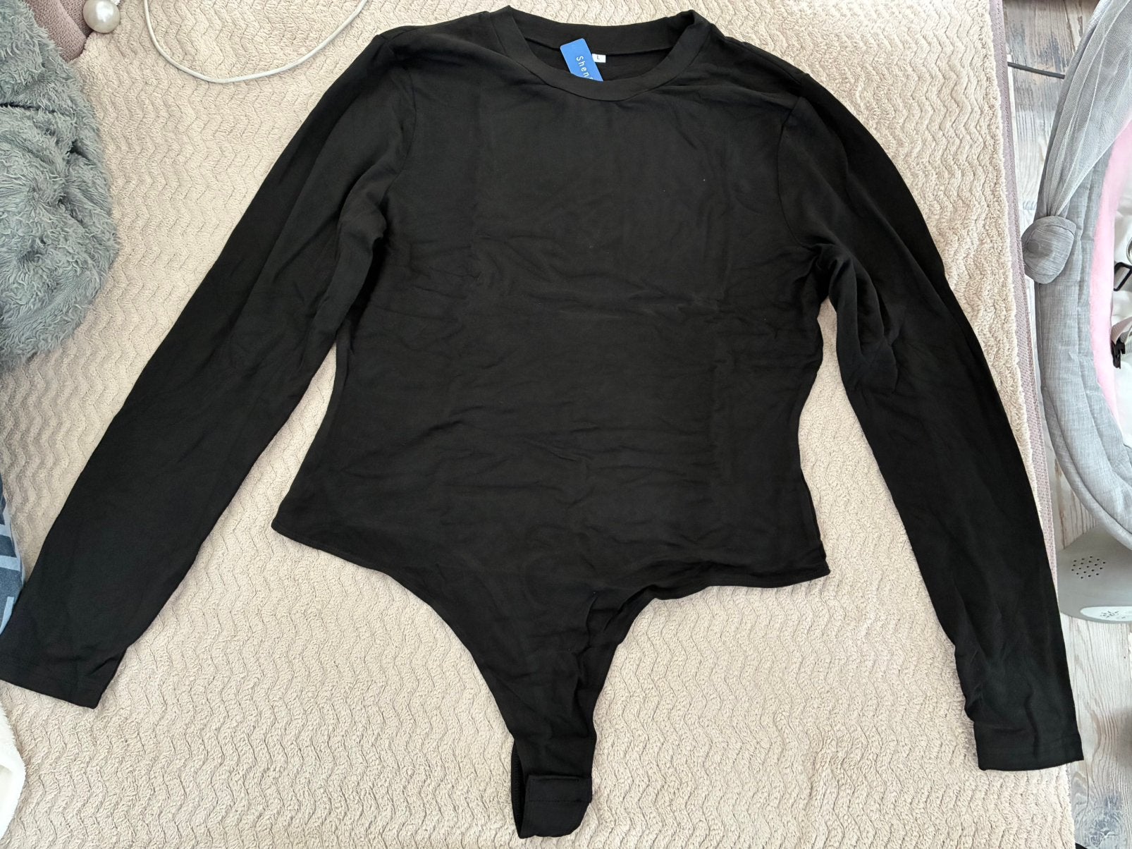Nieuw zwart damesbody met lange mouwen., Kleding | Dames, Tops, Zwart, Maat 42/44 (L), Nieuw, Ophalen of Verzenden