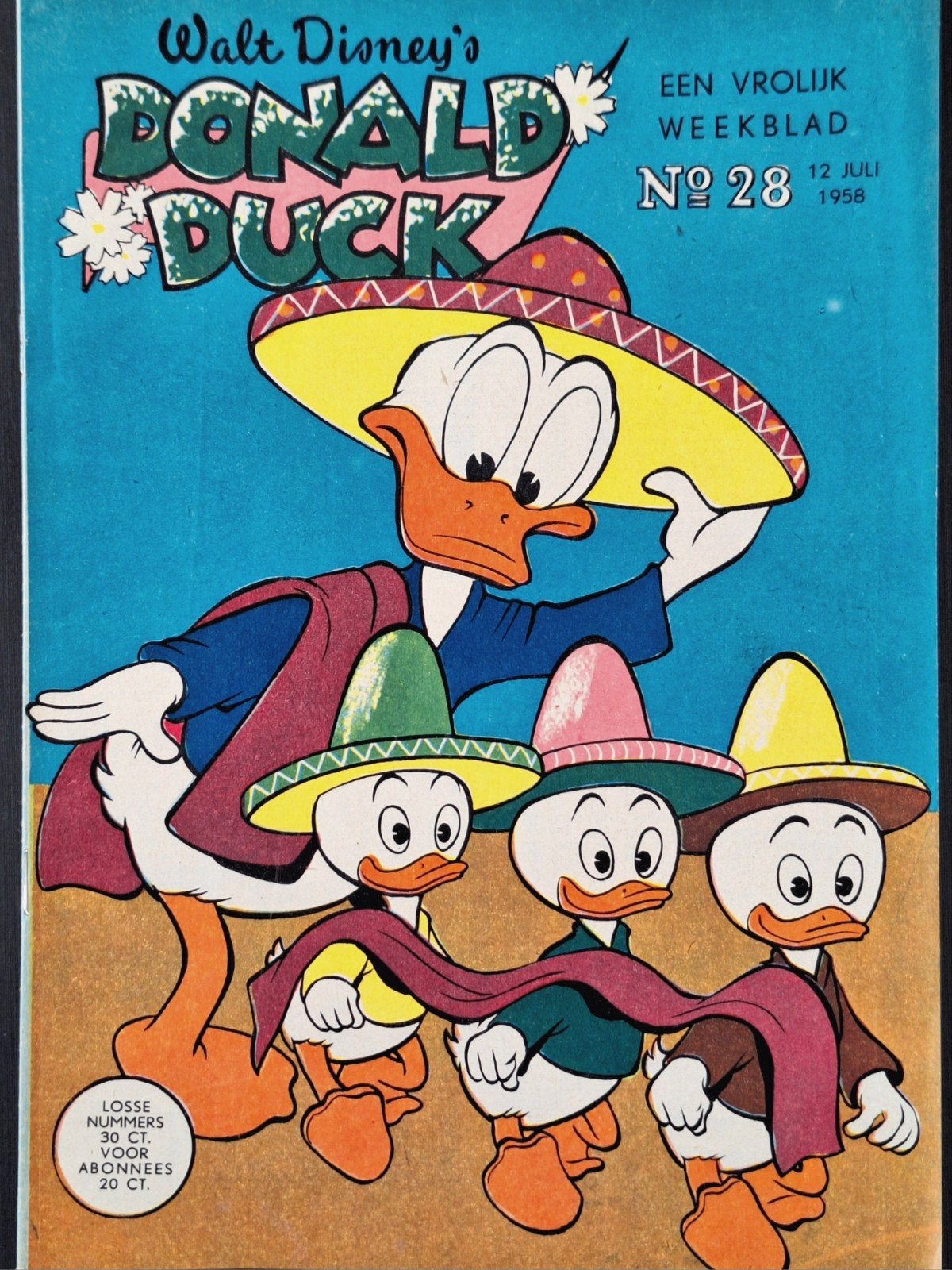 Donald Duck 1958 nr. 28, Boeken, Eén stripboek, Ophalen of Verzenden, Zo goed als nieuw