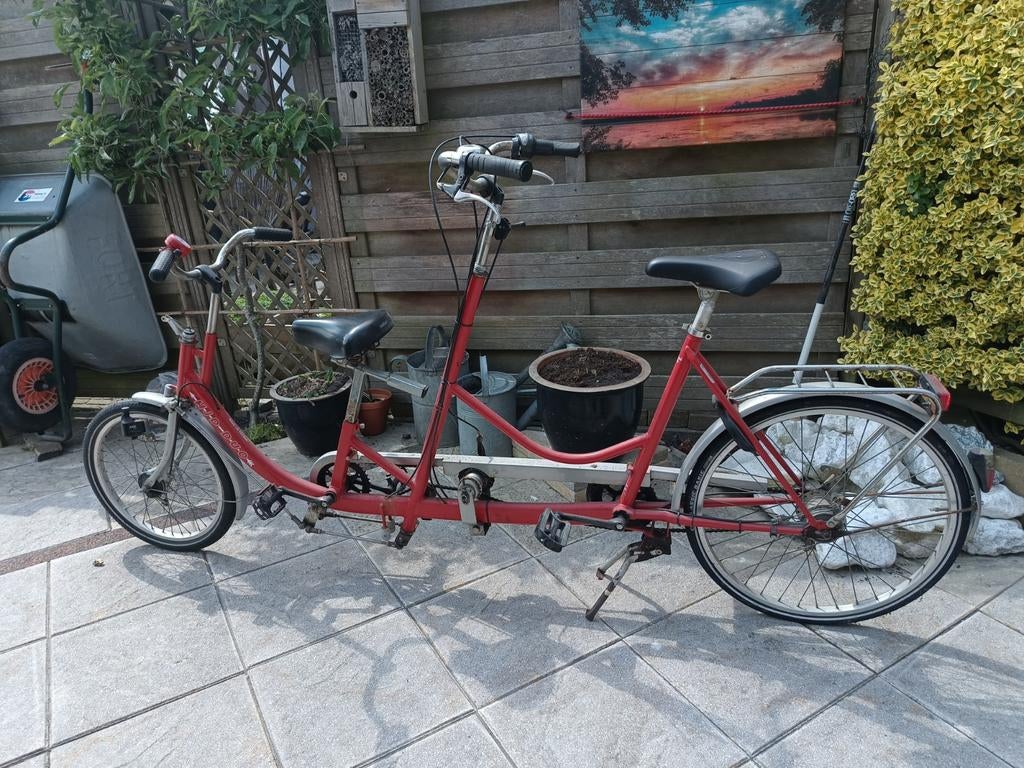 Tandemfiets - volwassenen - kind, Fietsen en Brommers, 53 tot 57 cm, Minder dan 10 versnellingen, Gebruikt, Ophalen of Verzenden