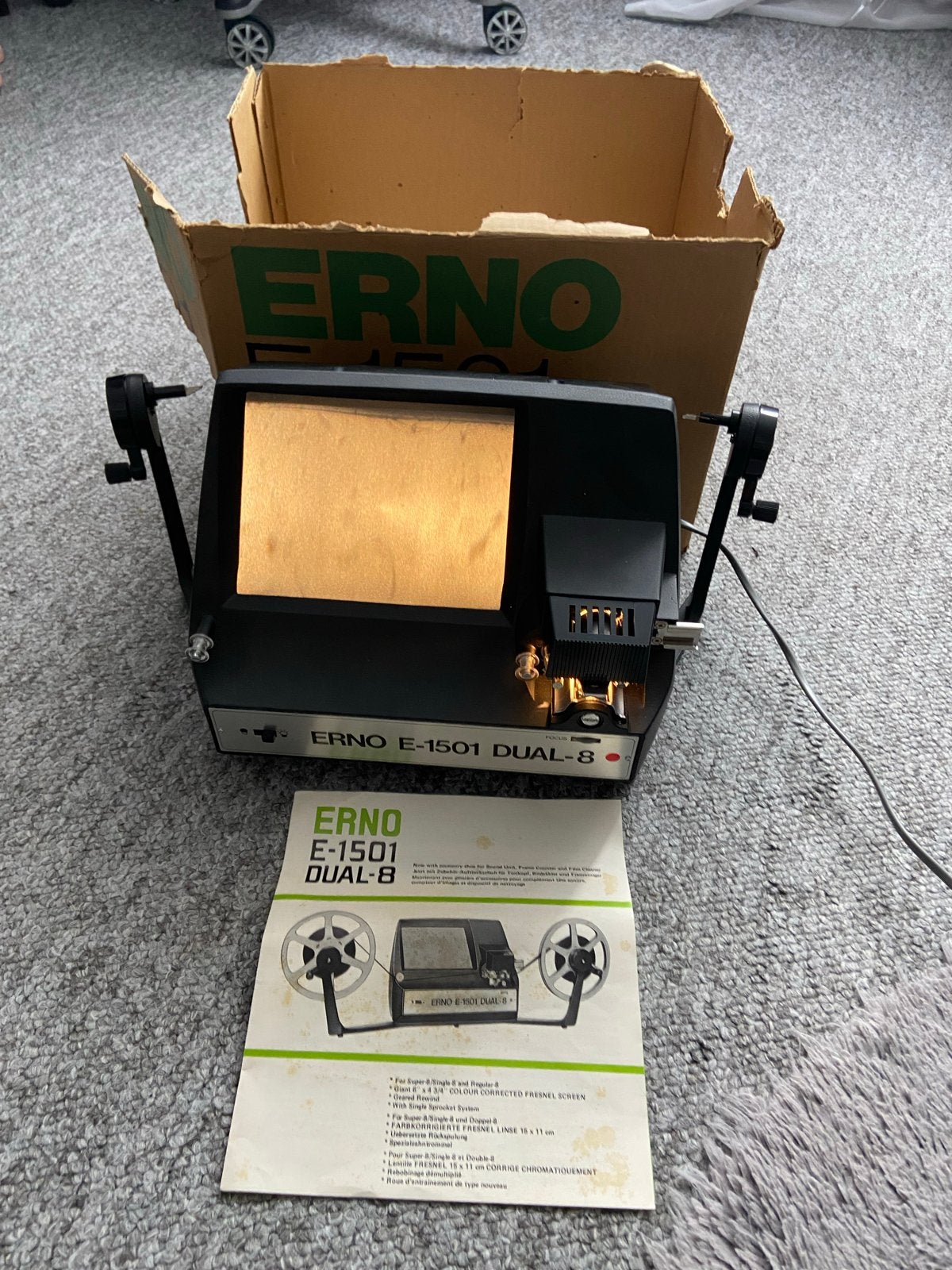 Erno E-1501 Dual-8 8mm Editor Viewer met originele doos, Ophalen of Verzenden, Gebruikt, Overige typen
