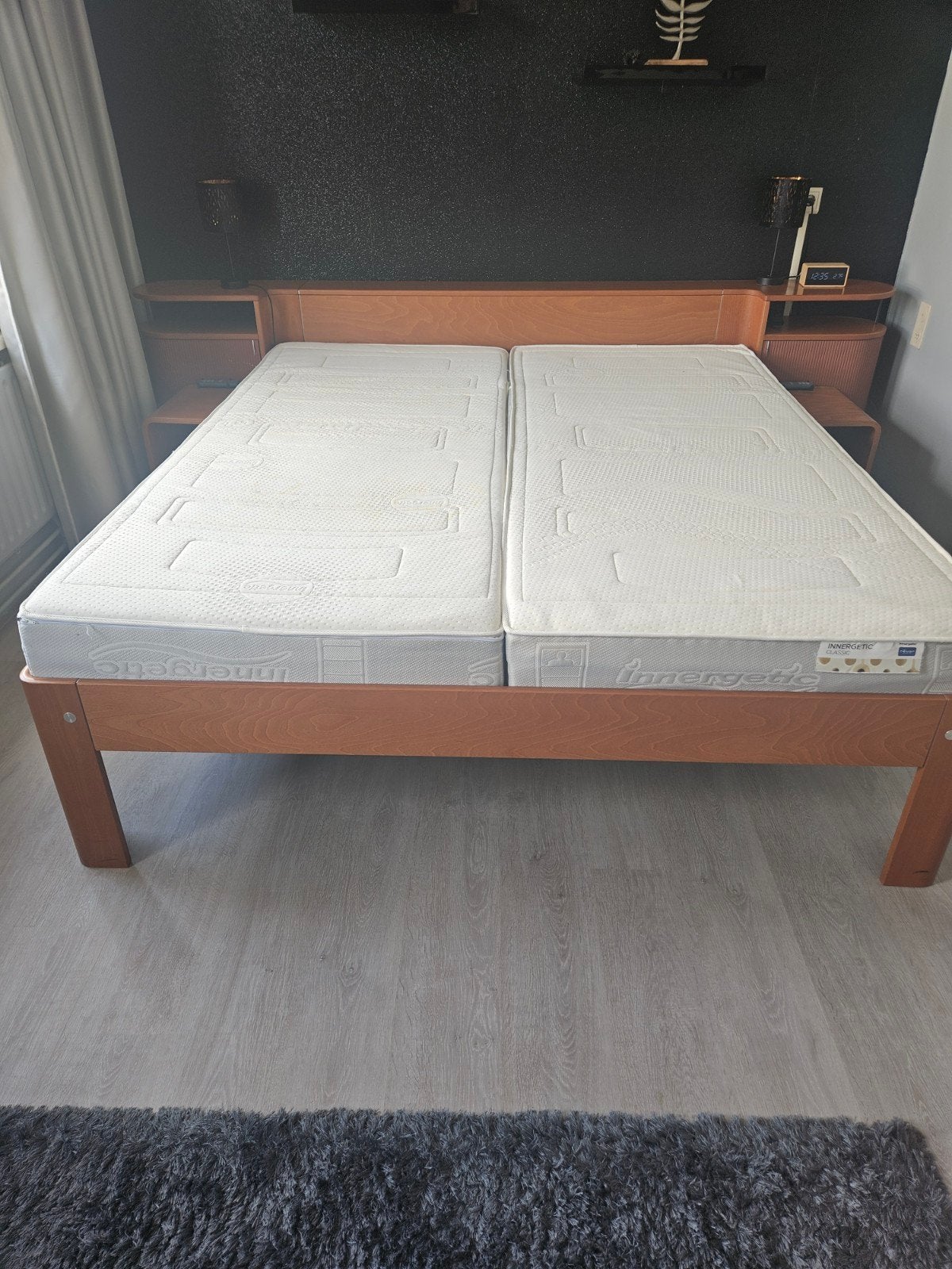 Auping bed seniorenhoogte, electrisch verstelbaar M3, Ophalen, Verstelbaar, Bruin, 210 cm